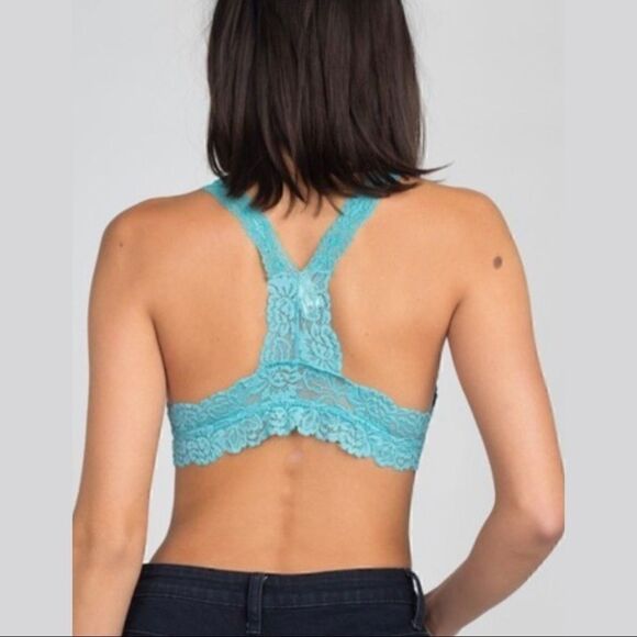 Lace Racerback Bralette - Mint - Picture 6 of 8